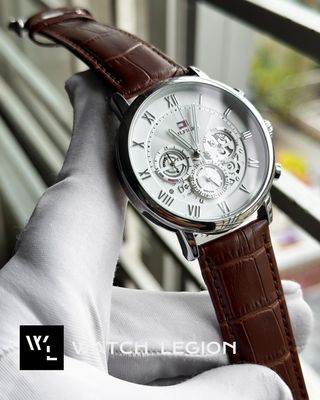 HILFIGER LEATHER BROWN BELT WHITE DIAL_img_0