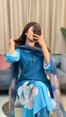 ডিজিটাল প্রিন্টেড সফট সিল্ক থ্রি-পিস_img_2