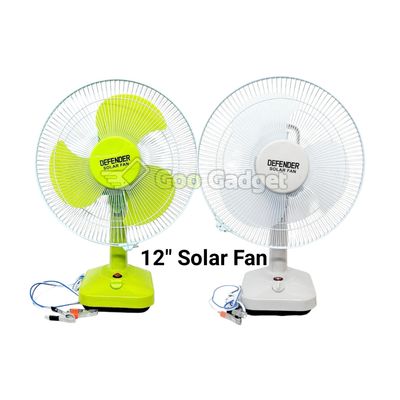 DEFENDER 12-Inch Solar Fan | 12V 1.1A DC | Dual Color | Speed Control & Rotation | For Lithium & Acid Battery_img_0