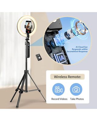 C19 Upgraded Auto Face Tracking Tripod 360° Rotation with Stand_img_3