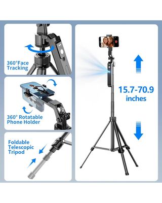 C19 Upgraded Auto Face Tracking Tripod 360° Rotation with Stand_img_7