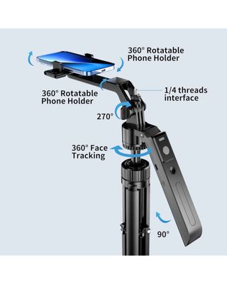 C19 Upgraded Auto Face Tracking Tripod 360° Rotation with Stand_img_8