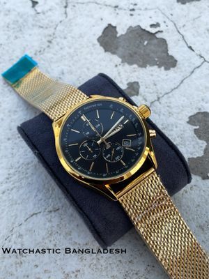 BOSS MESH CHAIN GOLDEN CASE BLACK DIAL_img_0
