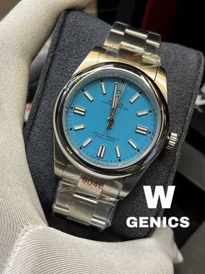 Rolex Oyster Perpetual Silver Chain Tiffany Dial AAA_img_0