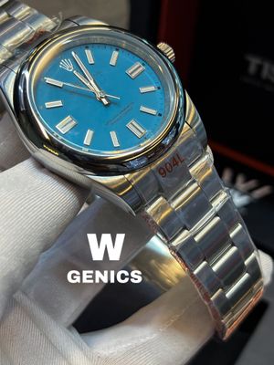 Rolex Oyster Perpetual Silver Chain Tiffany Dial AAA_img_2