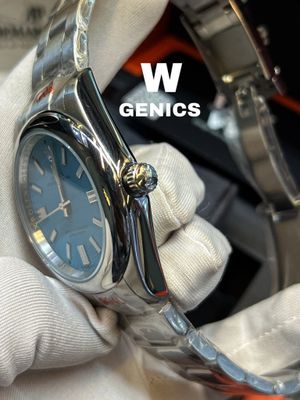 Rolex Oyster Perpetual Silver Chain Tiffany Dial AAA_img_3