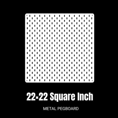 22×22 Square Inch Metal PegBoard – Desk, Gaming & Studio Organizer_img_0