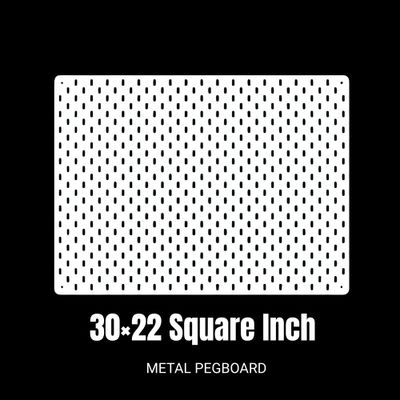 30×22 Square Inch Metal PegBoard – Desk, Gaming & Studio Organize_img_1