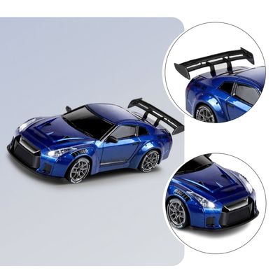 Nissan GTR Subaru Blue 4WD RC Drift Car With Tires & Traffic Cones_img_6
