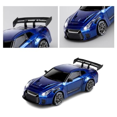 Nissan GTR Subaru Blue 4WD RC Drift Car With Tires & Traffic Cones_img_5