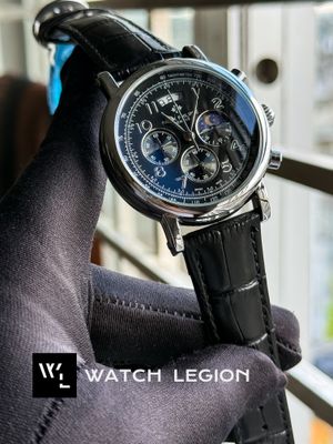 PATEK BLACK BELT SILVER CASE SIMPLE BLACK DIAL_img_0