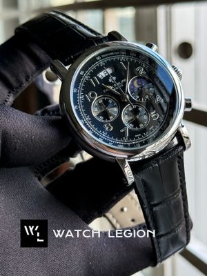 PATEK BLACK BELT SILVER CASE SIMPLE BLACK DIAL_img_1