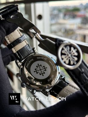 PATEK BLACK BELT SILVER CASE SIMPLE BLACK DIAL_img_3