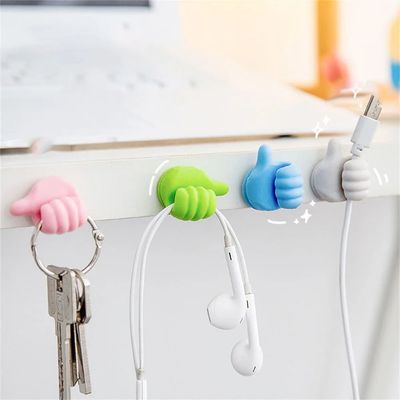 Wall Mounted Silicone Thumb Holder Hooks (১০ পিছ)_img_1