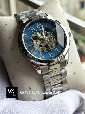 FOSSIL AUTO CHAIN BLUE DIAL