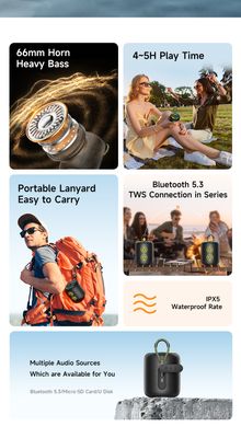 AWEI KA13 Portable Waterproof RGB Bluetooth Speaker_img_2