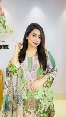 চেরি জর্জেট ডিজিটাল প্রিন্ট জামা সেট ও বাটার সিল্ক সালোয়ার | লেডিস কালেকশন_img_2