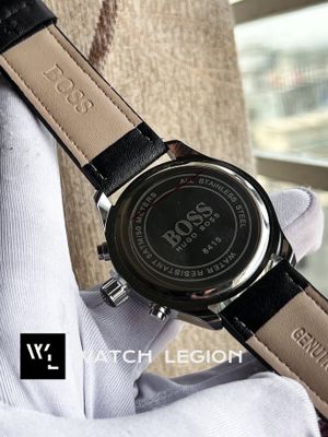 BOSS BELT THREE CHRONO BLACK BELT SILVER CASE BLUE DIAL V2_img_4