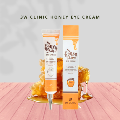3W Clinic Honey Eye Cream – 40ml | Anti-Wrinkle, Dark Circle Brightening & Deep Moisturizing | Made in Korea_img_0