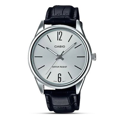 CASIO ENTICER SILVER DIAL LEATHER BELT MEN'S WATCH | MTP-V005L-7BUDF_img_0