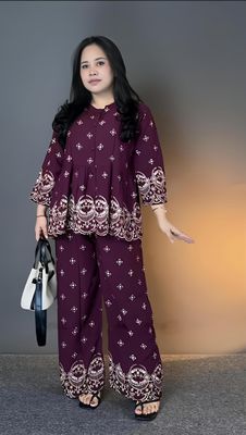 “Dubai cherry Flair 2 Piece Co-Ord |_img_0