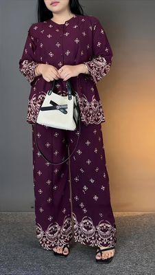 “Dubai cherry Flair 2 Piece Co-Ord |_img_2
