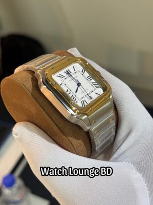 Cartier Santos white dial two tone_img_1