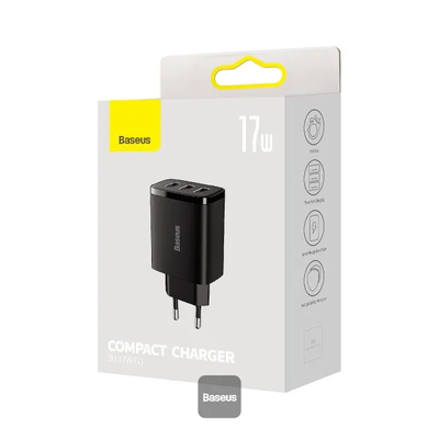 Baseus Compact Charger 3U 17W EU Black_img_1