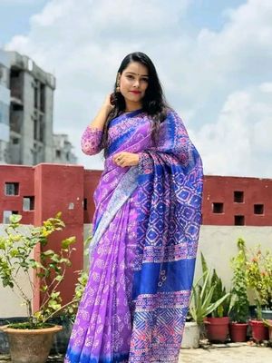 Chanderi silk sharee🥻 চান্দেরী সিল্ক ডিজিটাল প্রিন্ট শাড়ি🥻_img_0