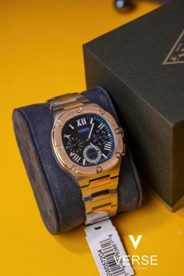 GUESS Headline GW0572G4 Men’s 42 mm Two-Tone Square Chronograph Watch – Blue Dial_img_0
