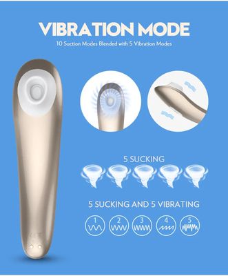 Silver Ladies Sucking Vibrator Electric Massage Pussy Licking Female Masturbation Adult Sex Toys G-Spot Clit Nipples Stimulation_img_3