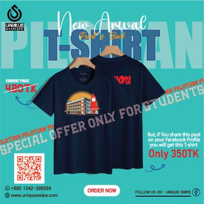 PAILOTIAN Coustomize Design - T-SHIRT (Double Side Design) - NEW ARIVAL ONLY ON UNIQUE SWIPE