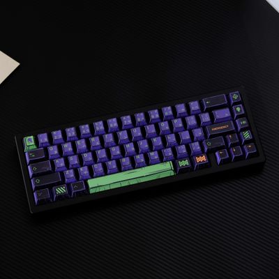 Comic Styled Eva 01 PBT 78 Keys Cherry Keycaps Set_img_0