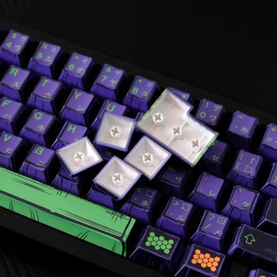 Comic Styled Eva 01 PBT 78 Keys Cherry Keycaps Set_img_4
