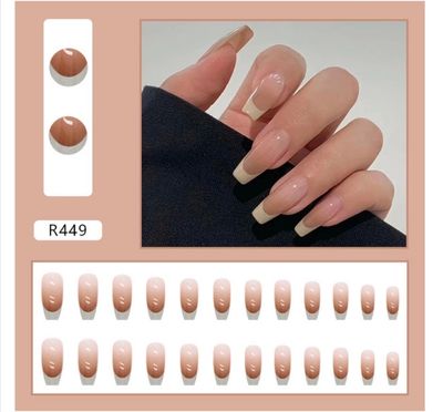 99 Taka only 😍😍😍😍24 pcs fake nails set 🥺💗 with glue stick / sticker_img_0