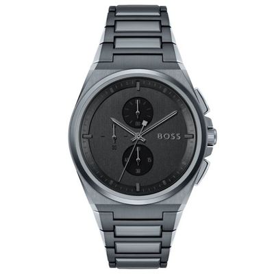 Hugo Boss Steer 1513996 Men’s 44–45 mm Chronograph – Grey Dial & Bracelet_img_1