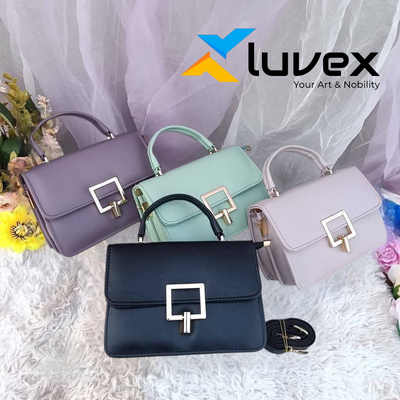 Premium Ladies Bag Square Lock- Black_img_2