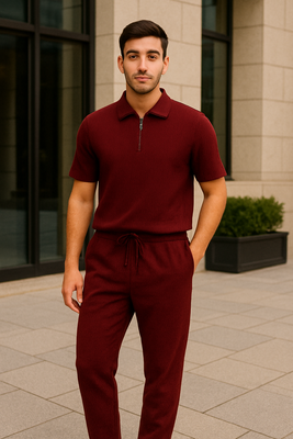 Premium Zipper Polo & Semi Baggy Trouser_img_2
