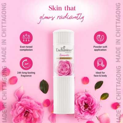 Enchanteur Perfumed Talc Romantic - 125g (Imported from Malaysia)_img_6