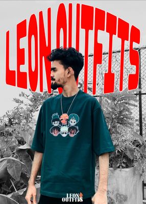 [ PREMIUM EDITON ] Men’s Oversized Heavyweight Drop Shoulder T-Shirt in Dark Green