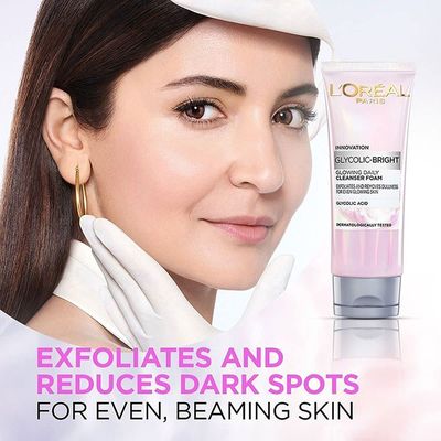 L’Oreal Paris Glycolic Bright Daily Cleanser Foam – 100ml_img_1