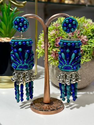 Silver Plated B eaded Jumkas_img_2