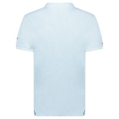 Polo embroidered with flags and short sleeves Blue_img_1
