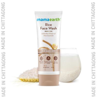 Mamaearth Rice Face Wash with Rice Water & Niacinamide – 100ml | Gentle Cleanser for Glowing Skin - 79032_img_1