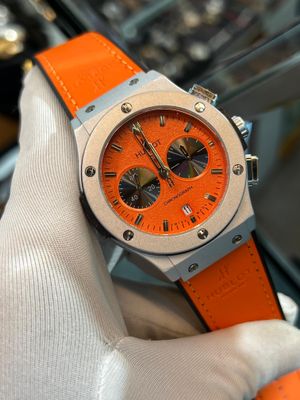 Hublot Classic Fusion Silver Case Orange Belt Orange Dial V2_img_0