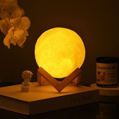 Rechargeable 3D Moon Lamp – 15 CM