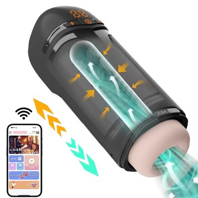 Male Masturbator Penis Pump Sex Toy for Men 9 Sucking & 9 Thrusting & 9 Vibrating APP Controlled Adult Toys Pocket Pussy 18+_img_0