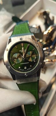 Hublot Classic Fusion Green Dial Silver Case Green Belt Leather_img_0