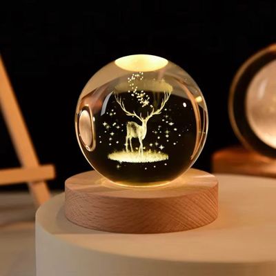 Deer 3D Crystal Ball Night Light_img_0