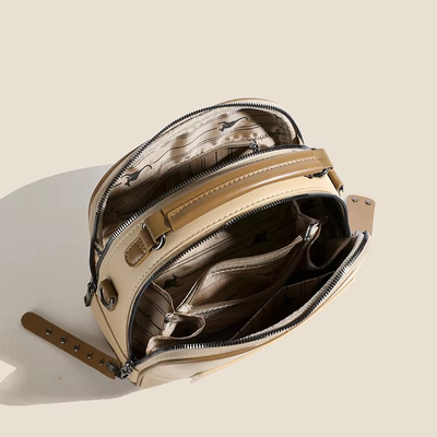 High end ladies' handbag multi-layer large capacity commuting bag(Cream)_img_0